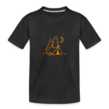 Camping Camping Tent Camping Camping Gift - Kids' Premium Organic T-Shirt - black - Front