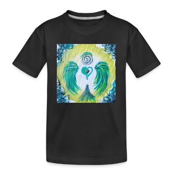Herzengel "Dissolution of communication blockages" - Kids' Premium Organic T-Shirt - black - Front