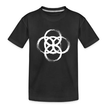 Symbole celtique Roue d’être - T-shirt bio Premium Enfant - noir - Devant