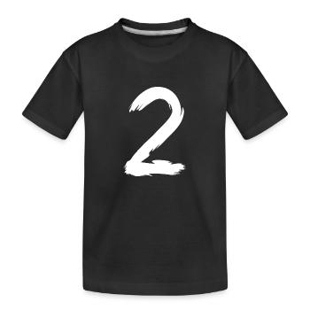 Number 2 brush - Kids' Premium Organic T-Shirt - black - Front