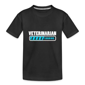 Vet Loading Doctor Funny Gift Idea - Kids' Premium Organic T-Shirt - black - Front