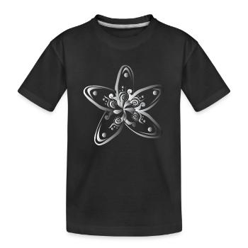 Hawaii flower plumeria syllable gift idea - Kids' Premium Organic T-Shirt - black - Front