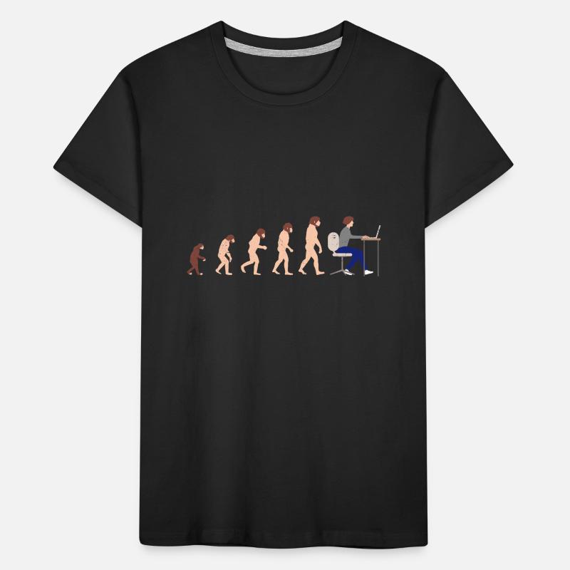 Evolution Entwickler Programmierer Lustiges Gift Kinder Premium Bio T-Shirt