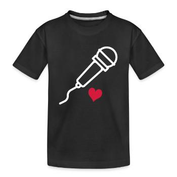 sing - Kids' Premium Organic T-Shirt - black - Front