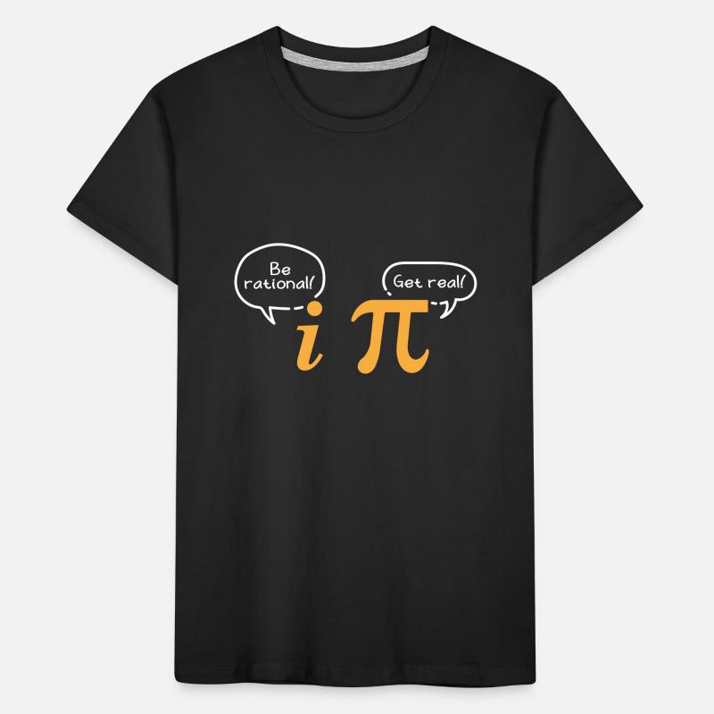 Math symbols be rational get real pi nerd gift Kids' Premium Organic T-Shirt