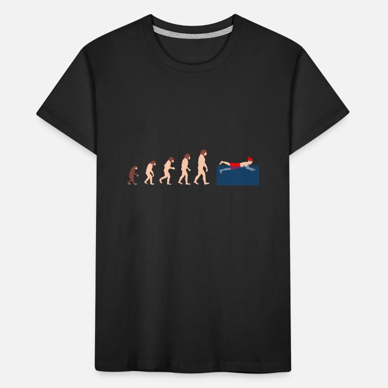 Evolution winter swimming Funny gift idea Kids' Premium Organic T-Shirt