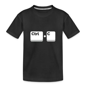 Couples Ctrl + C jumeaux cadeau père et fils - T-shirt bio Premium Enfant - noir - Devant