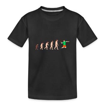 Evolution Handball Player Lustige Geschenkidee - Kinder Premium Bio T-Shirt - Schwarz - Vorne