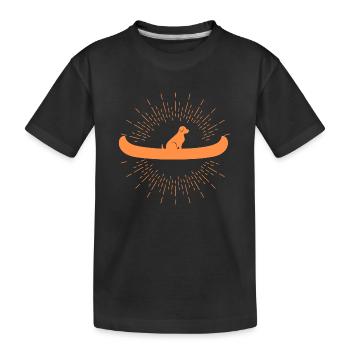 Canoë canoéiste Idée cadeau drôle - T-shirt bio Premium Enfant - noir - Devant