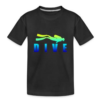 Diving DIVE Scuba Diving Diver Geschenkidee - Kinder Premium Bio T-Shirt - Schwarz - Vorne