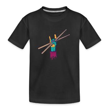Drumsticks Musique Drummer Drumsticks - T-shirt bio Premium Enfant - noir - Devant