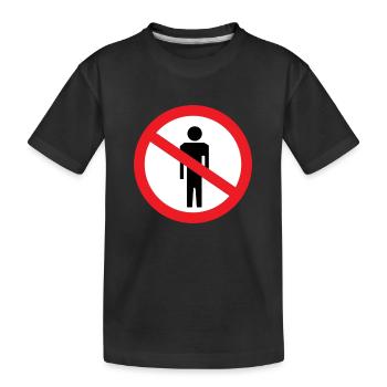 Panneau d'arrêt arrêter les gens idée cadeau drôle - T-shirt bio Premium Enfant - noir - Devant