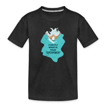 Schwimmen I can fly what is your superpower - Kinder Premium Bio T-Shirt - Schwarz - Vorne