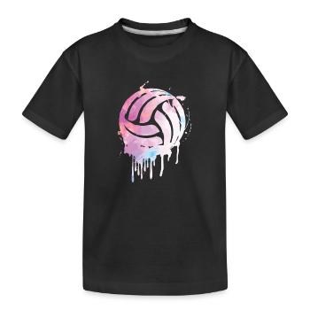 Jouer au volleyball | Cadeau de sport d'équipe de volleyball - T-shirt bio Premium Enfant - noir - Devant