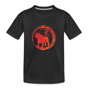 Tiger chinese zodiac - Kids' Premium Organic T-Shirt - black - Front