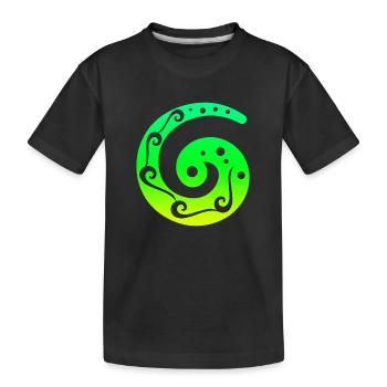 Maori Koru Art Polynesien Tribal Tattoo Geschenk - Kinder Premium Bio T-Shirt - Schwarz - Vorne