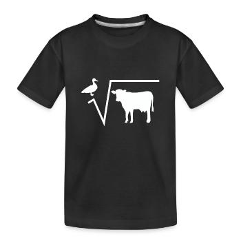 Mathe Ente Wurzel Aus Kuh Mathelehrer Geschenkidee - Kinder Premium Bio T-Shirt - Schwarz - Vorne