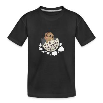 Hatching Baby Schwangerschaft Lustige Geschenkidee - Kinder Premium Bio T-Shirt - Schwarz - Vorne