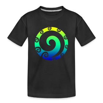 Maori Koru Art Polynesian Tribal Tattoo Geschenk - Kinder Premium Bio T-Shirt - Schwarz - Vorne