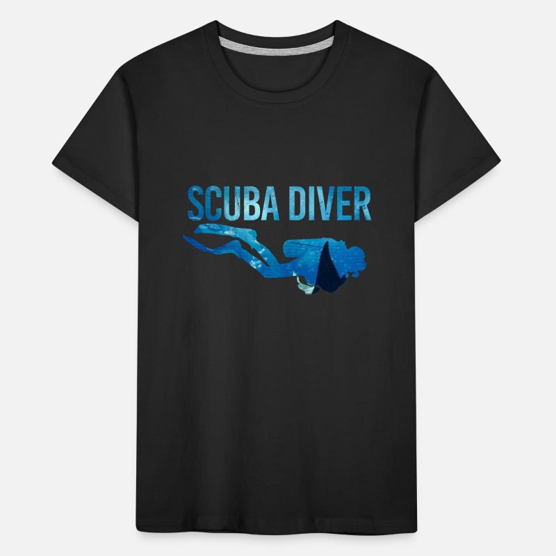 Idée cadeau de plongée sous-marine à double exposition T-shirt bio Premium Enfant