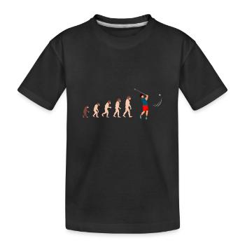 Evolution Golf Golfer Geschenkidee - Kinder Premium Bio T-Shirt - Schwarz - Vorne
