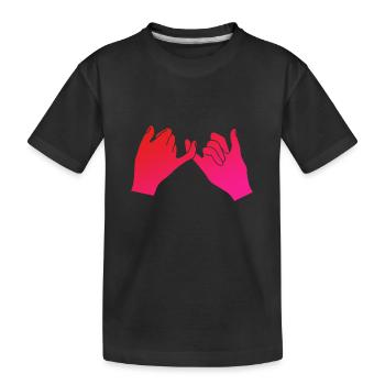 Pinky Swear pinky versprechen Pärchen-Geschenkidee - Kinder Premium Bio T-Shirt - Schwarz - Vorne