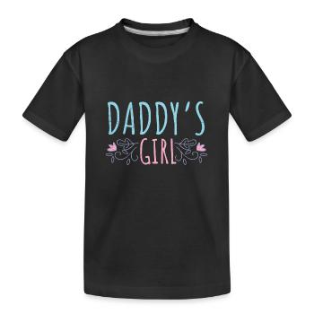 KInder Daddy's Girl Lustige Geschenkidee - Kinder Premium Bio T-Shirt - Schwarz - Vorne