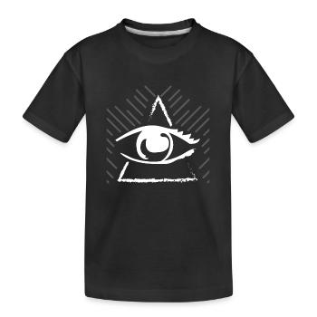 Symbol Auge der Vorsehung Auge Gottes Geschenkidee - Kinder Premium Bio T-Shirt - Schwarz - Vorne