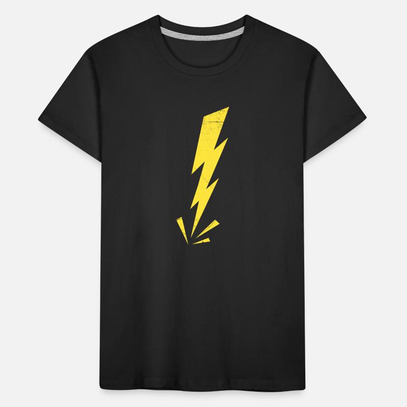 Lightning Thunder Lightning Angry Warning Gift Idée T-shirt bio Premium Enfant