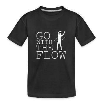 Hula-Hoop Go With The Flow - Kinder Premium Bio T-Shirt - Schwarz - Vorne