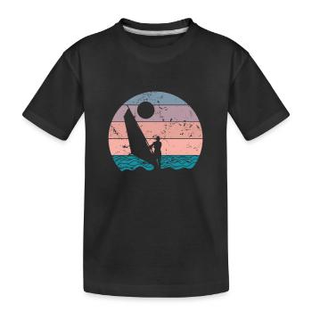 Voile Vacances à la mer - T-shirt bio Premium Enfant - noir - Devant