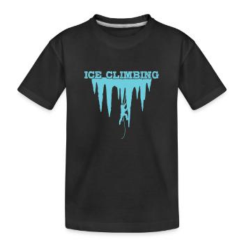 Escalade sur glace Sports extrêmes Escalade sur glace - T-shirt bio Premium Enfant - noir - Devant