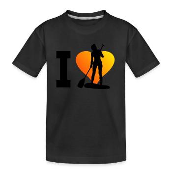 Standup Paddle Sup Hommes Stand up Paddle Boar - T-shirt bio Premium Enfant - noir - Devant