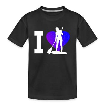 Sup Standup Paddle Stand up Paddle Board - T-shirt bio Premium Enfant - noir - Devant
