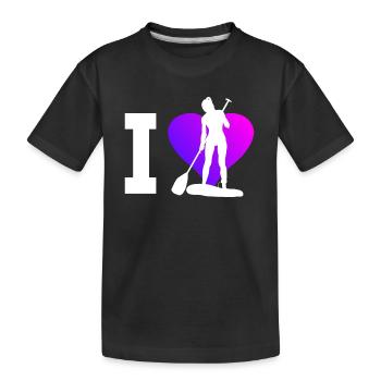 Standup Paddling Standup Paddle Sup Standup Paddle - Kids' Premium Organic T-Shirt - black - Front