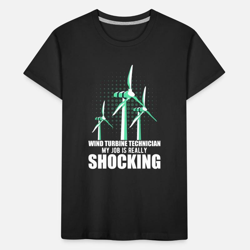 Éolienne, énergie éolienne, énergie éolienne T-shirt bio Premium Enfant