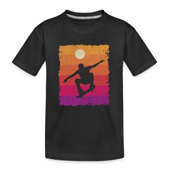 Skateboarding Skateboard Tricks Skater - Kinder Premium Bio T-Shirt - Schwarz - Vorne