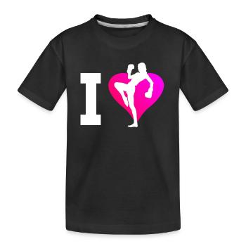 Kickboxing Hommes Femmes Kickboxing Boxe Kickboxing - T-shirt bio Premium Enfant - noir - Devant