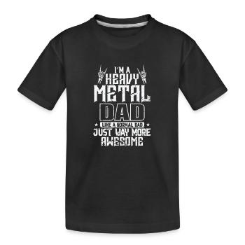 Je suis un groupe de musique génial de Heavy Metal Dad - T-shirt bio Premium Enfant - noir - Devant