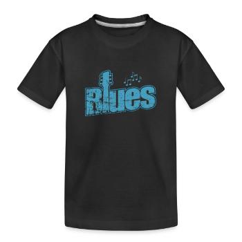 Blues Musik Chicago Blues Trompete - Kinder Premium Bio T-Shirt - Schwarz - Vorne