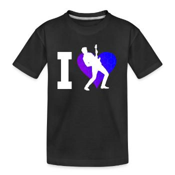 Guitare électrique guitare électronique Guitare - T-shirt bio Premium Enfant - noir - Devant