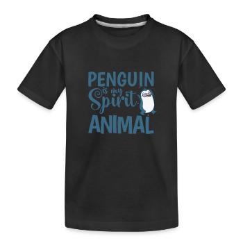Penguin is my Spirit Animal Bird Antarctica - T-shirt bio Premium Enfant - noir - Devant