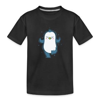 Penguin yoga ou méditation Antarctique - T-shirt bio Premium Enfant - noir - Devant