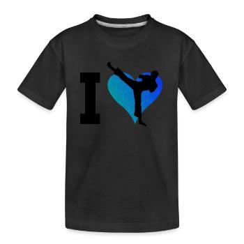Boxe féminine Kickboxing Kickboxing Kickboxing - T-shirt bio Premium Enfant - noir - Devant