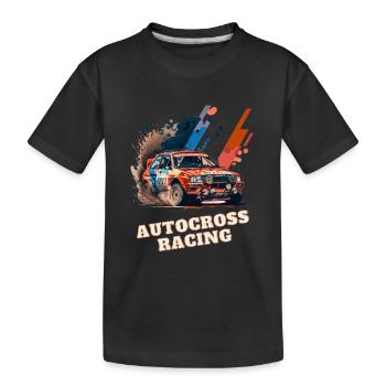 Autocross Stockcar - Kinder Premium Bio T-Shirt - Schwarz - Vorne