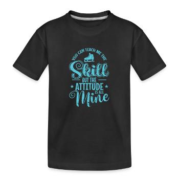 Vous pouvez m’apprendre le patinage d’habileté - T-shirt bio Premium Enfant - noir - Devant