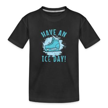 Passez une journée de glace Patinoire - T-shirt bio Premium Enfant - noir - Devant