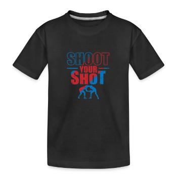 Shoot your Shot Wrestling Show Fight - Kids' Premium Organic T-Shirt - black - Front