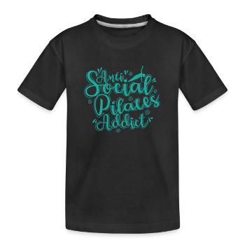 Anti Social Pilates Addict Powerhouse - T-shirt bio Premium Enfant - noir - Devant