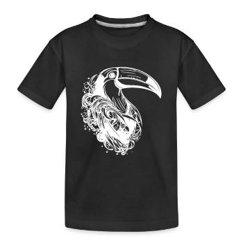Süsser Tukan Tropen Vogel mit riesigem Schnabel - Kinder Premium Bio T-Shirt - Schwarz - Vorne